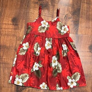 Floral Paradise Red Kids Dress